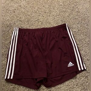 NWT Adidas Women's Maroon Athletic Shorts SQUADRA 21 XL